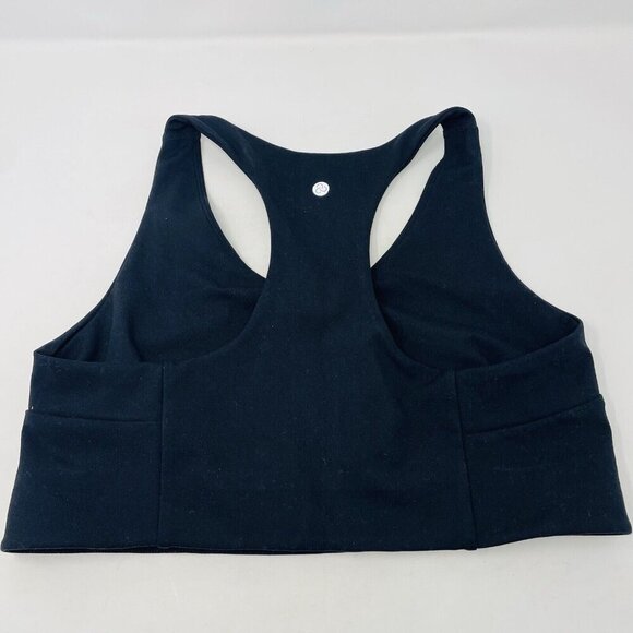 Zella Womens Size Large Activewear Lined Racerback Sports Bra in Black 2194 - Picture 3 of 6